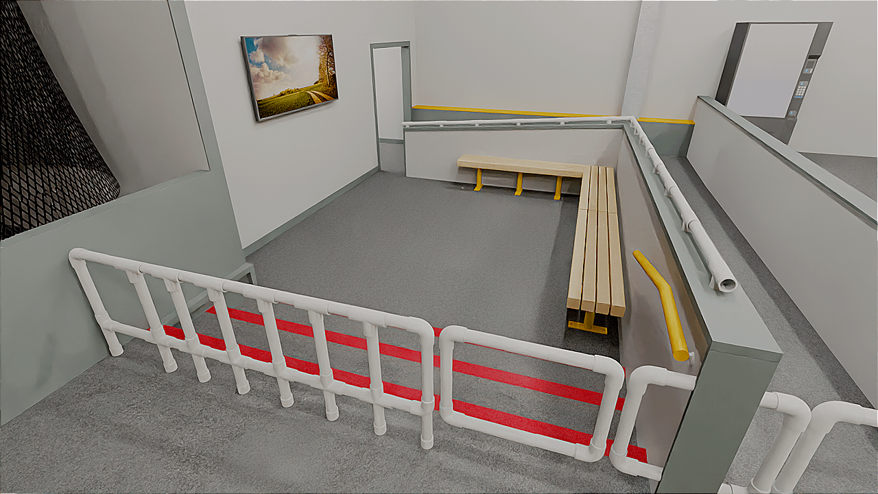 Part of a Trampoline Park Area Refurbishment including Party Room additions