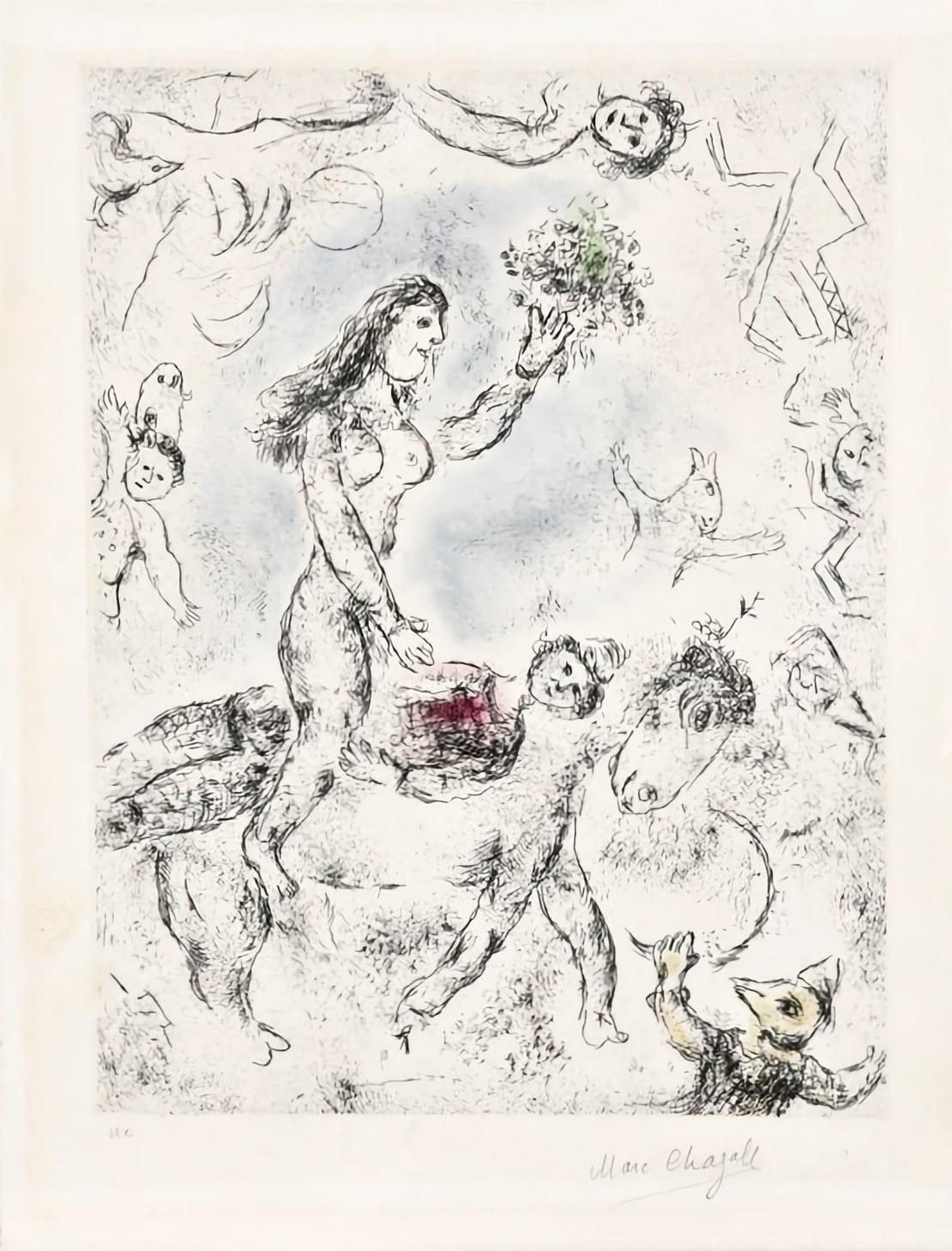 Marc Chagall - Ce lui qui dit les choses sans rien dire (plate 22)