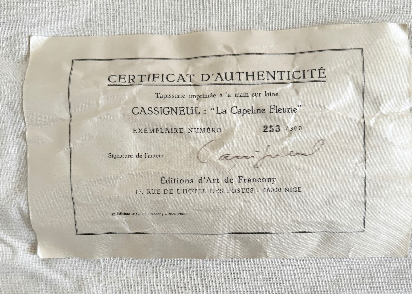 Jean-Pierre Cassigneul - La Capeline fleurie