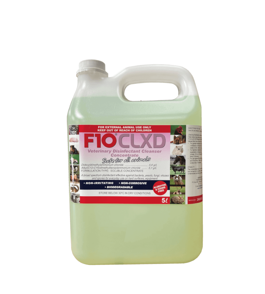 F10CLXD Veterinary Disinfectant Cleanser 5 litre bottle