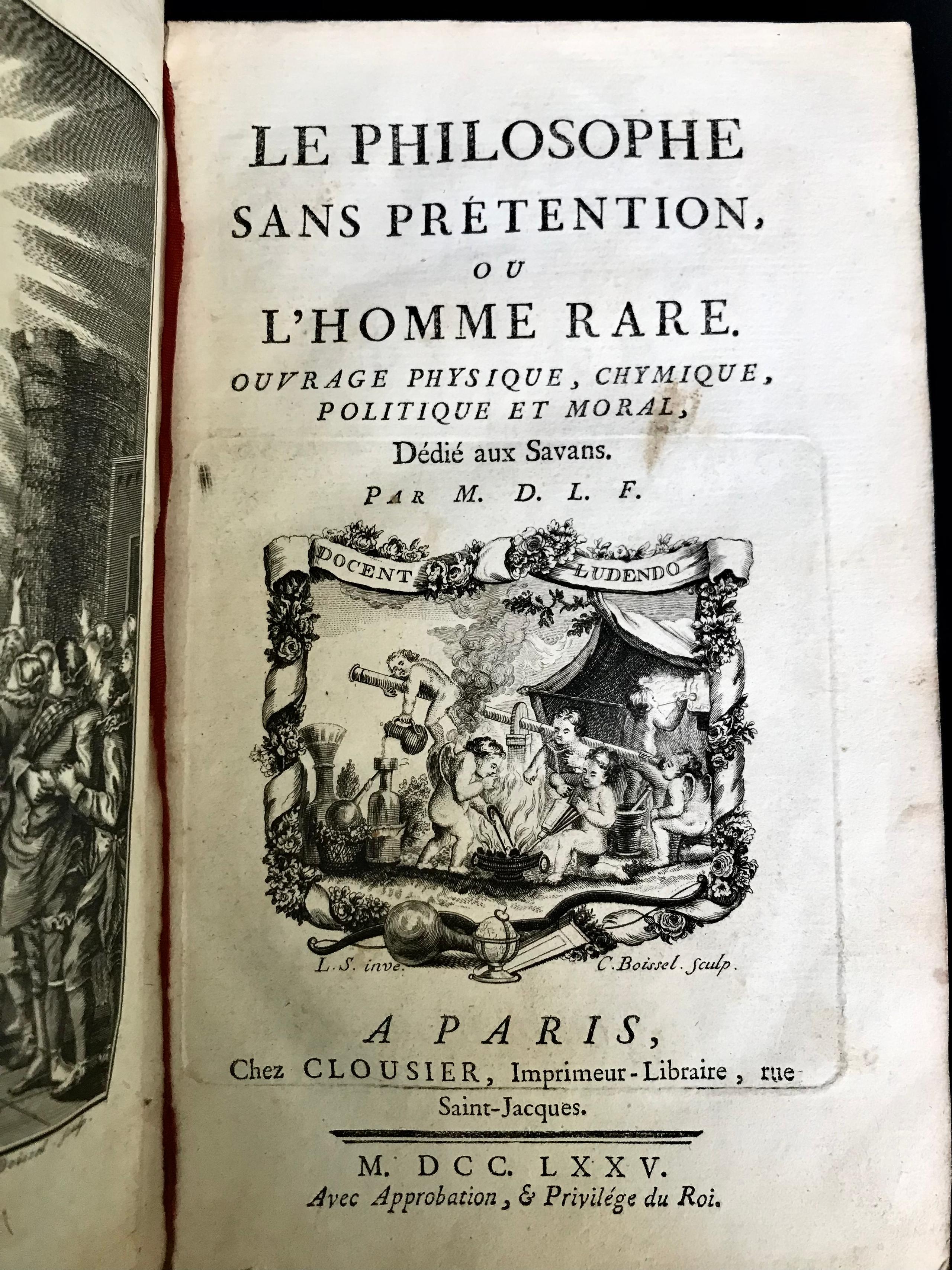 Le Philosophe Sans Prétention Ou L'homme rare by Louis Guillaume de La Follie