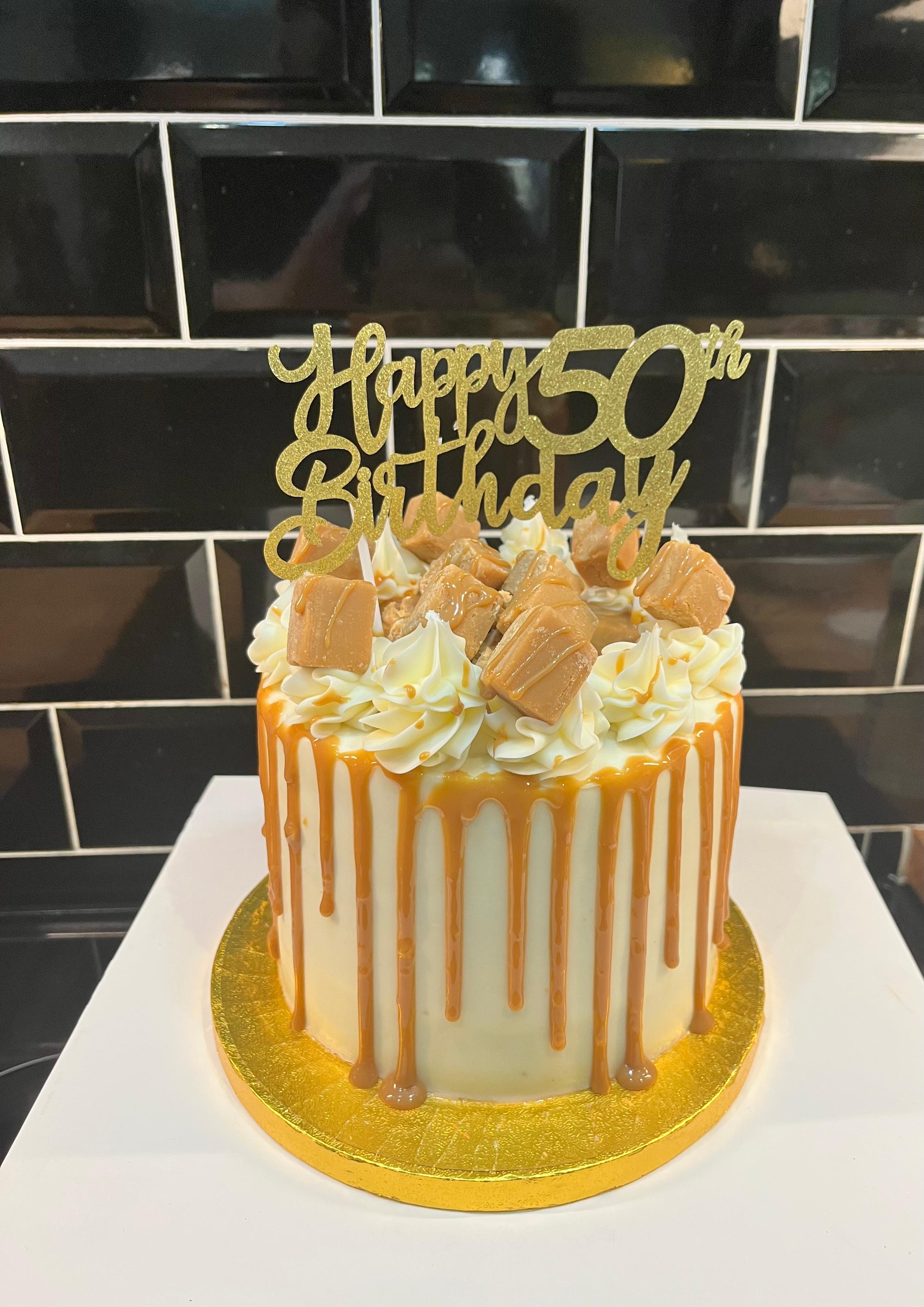 Toffee Fudge Drip Cake