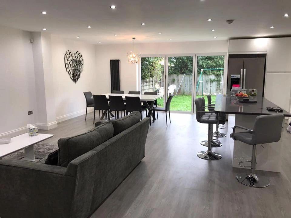 Fully house renovation , open plan kitchen dining area