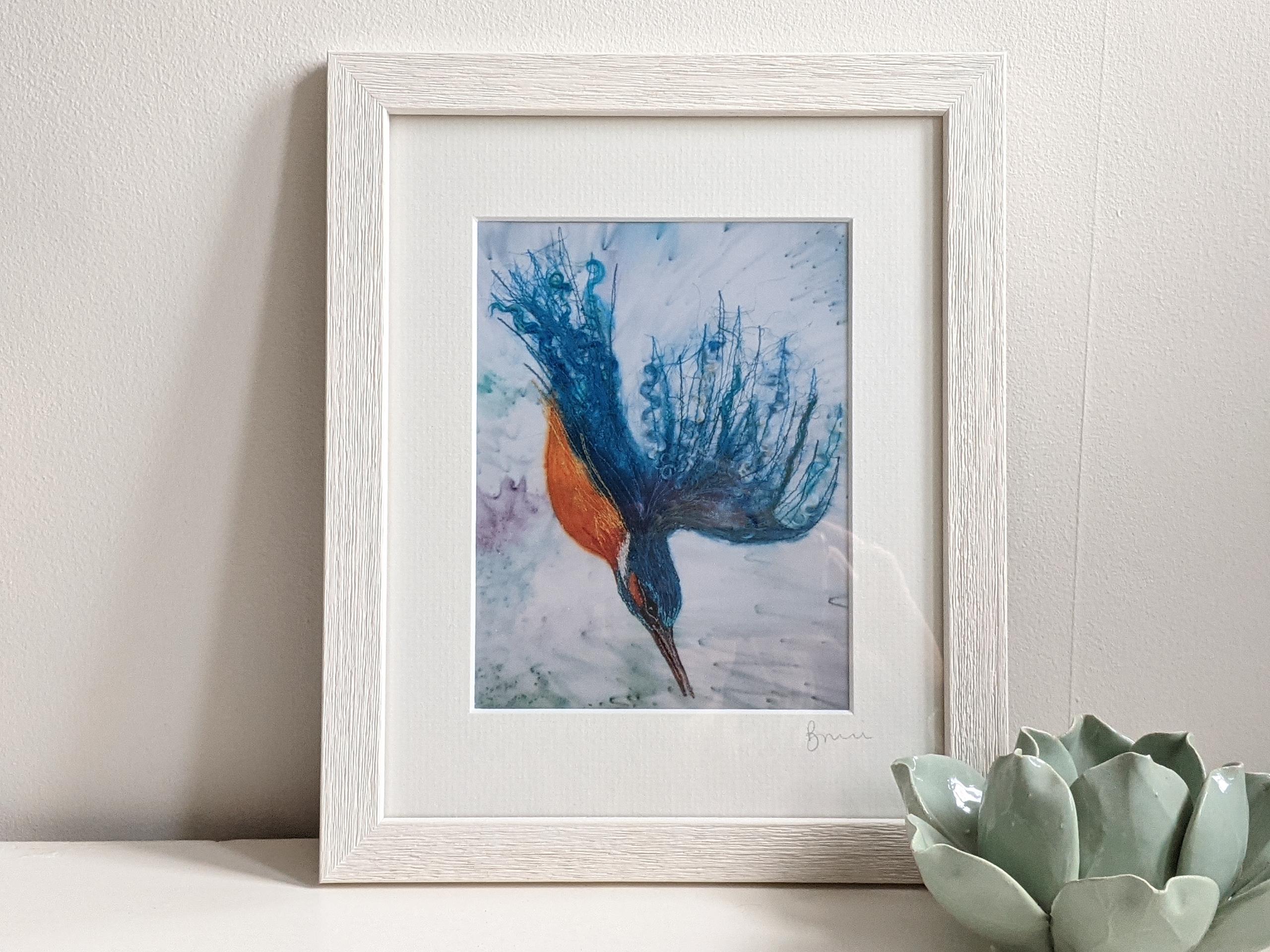 A Flash of Blue - Framed Print