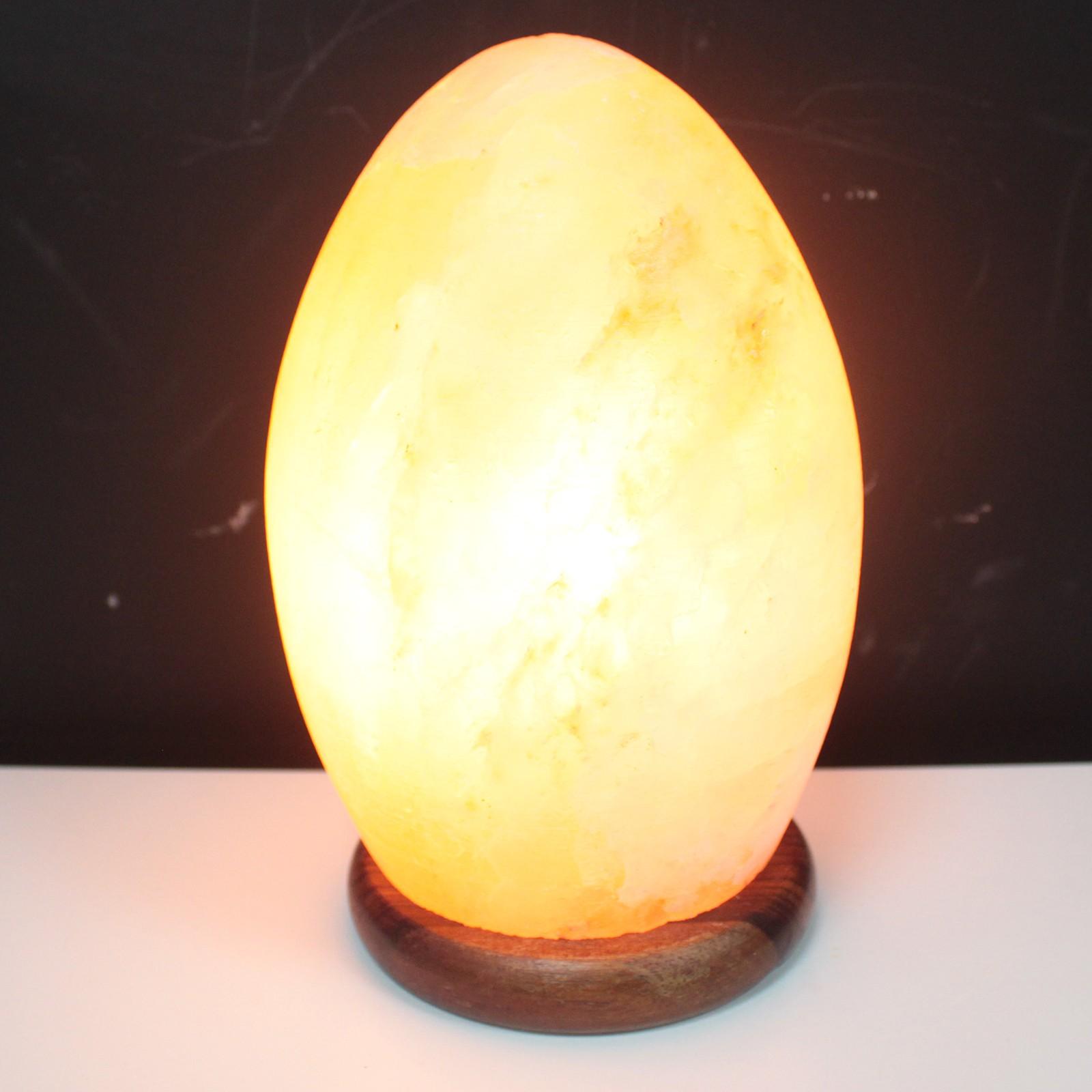 Himalayan Salt Lamp Egg with Wooden Base