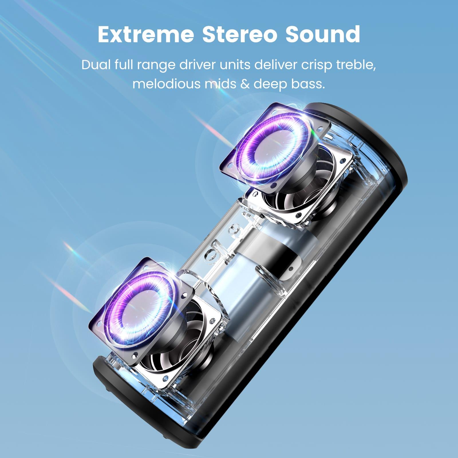 Portable wireless outdoor bluetooth speaker with lights