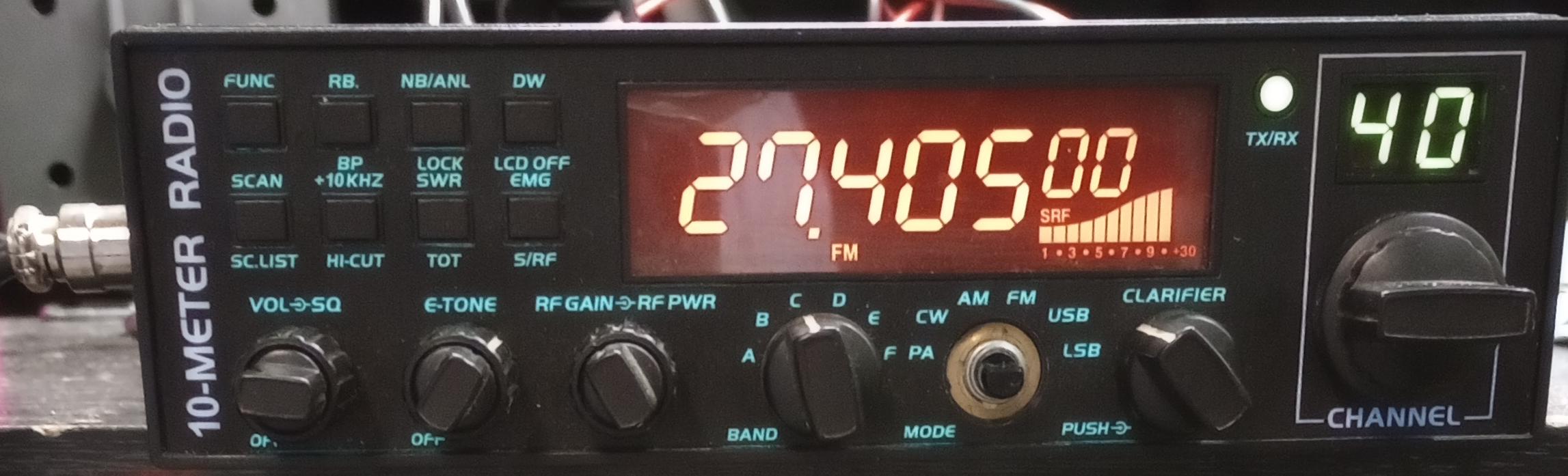 Front Of Radio receiving on the midband