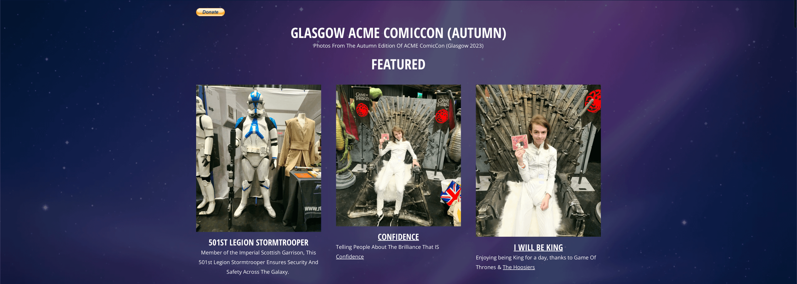 Glasgow ComicCon (Autumn 2023)