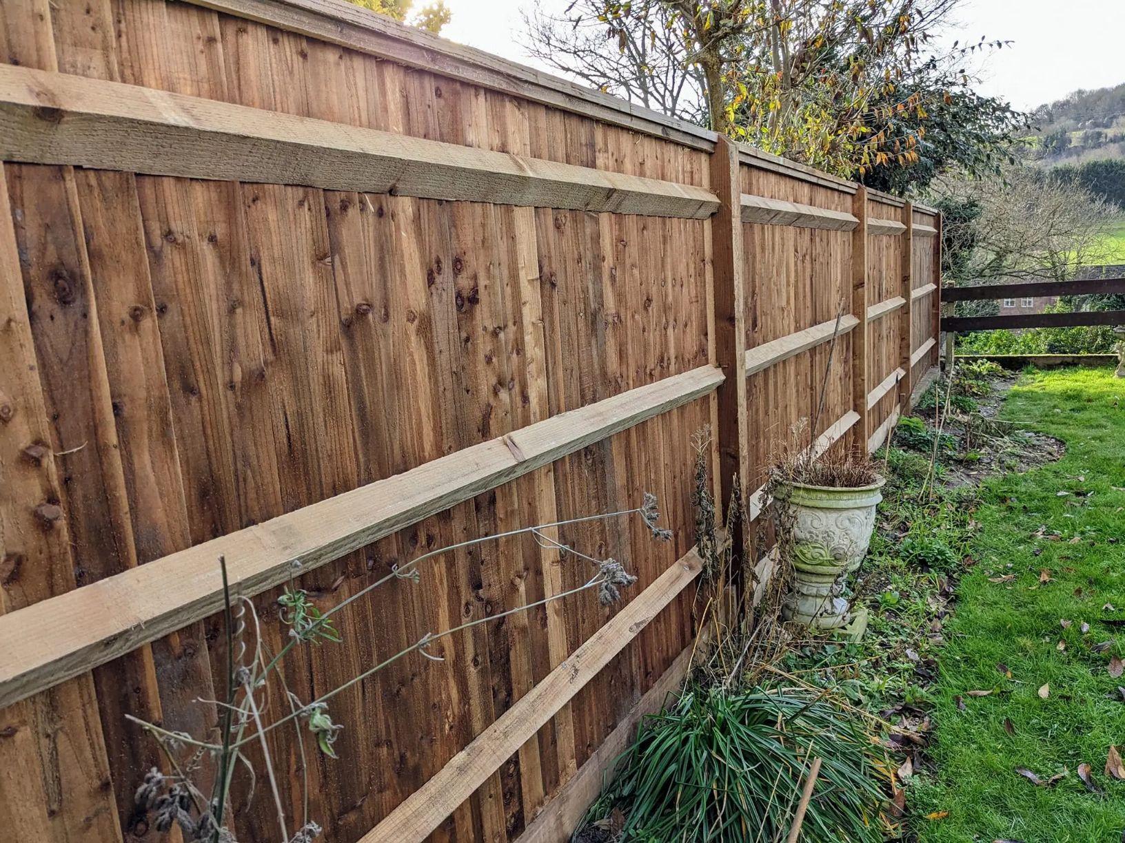 Closeboarding fence installed in Meopham