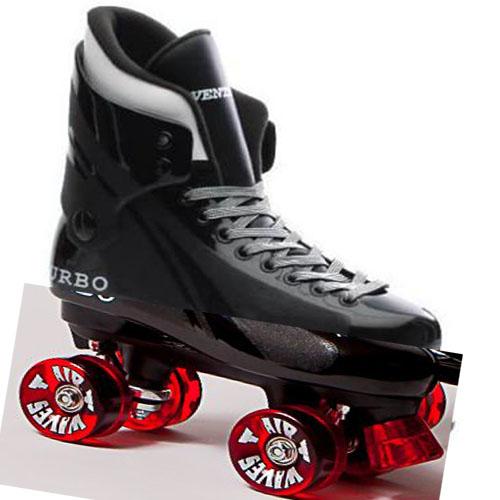 VENTRO PRO QUAD ROLLER SKATE Air Waves Clear Red Wheels