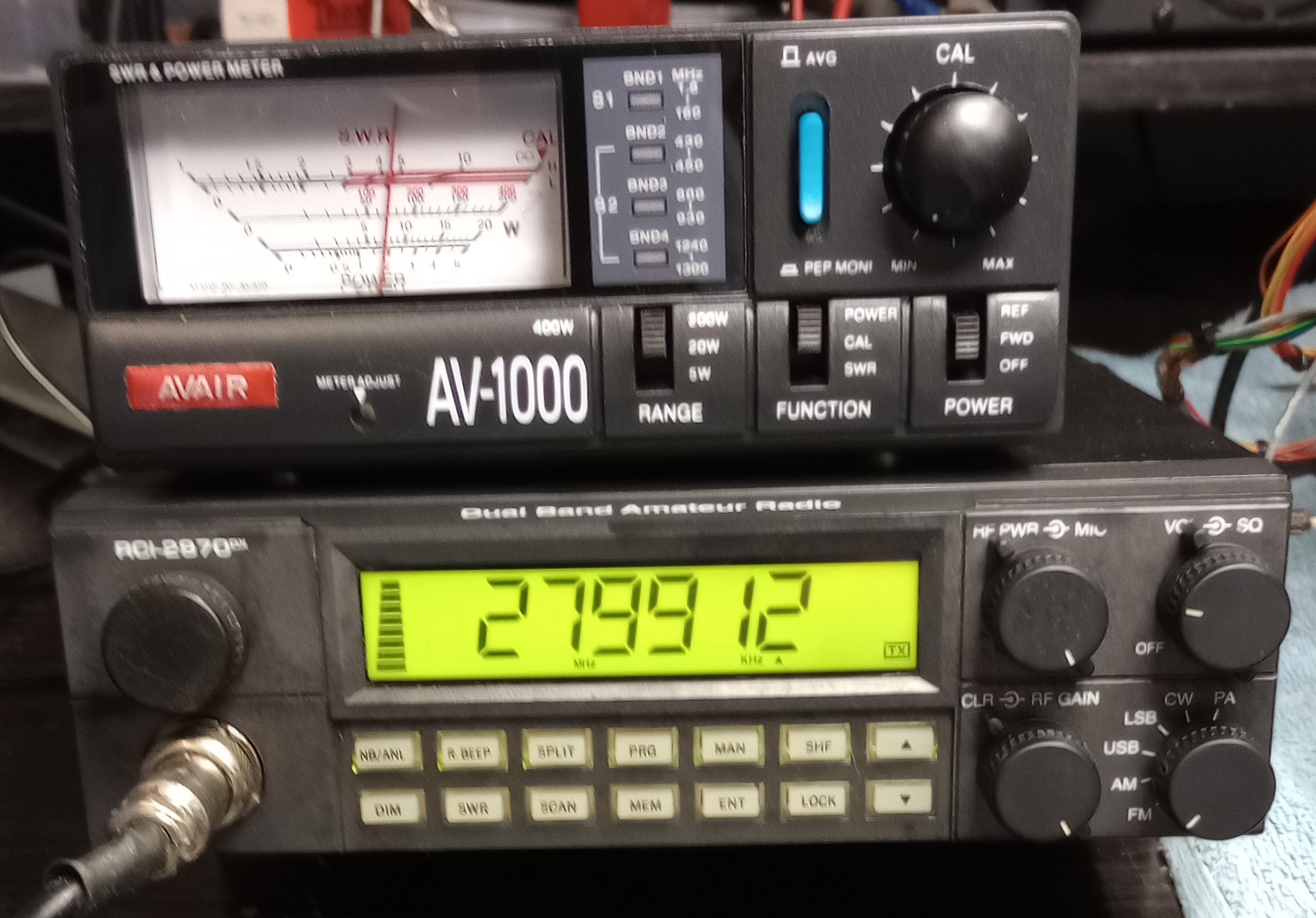Front of radio transmitting