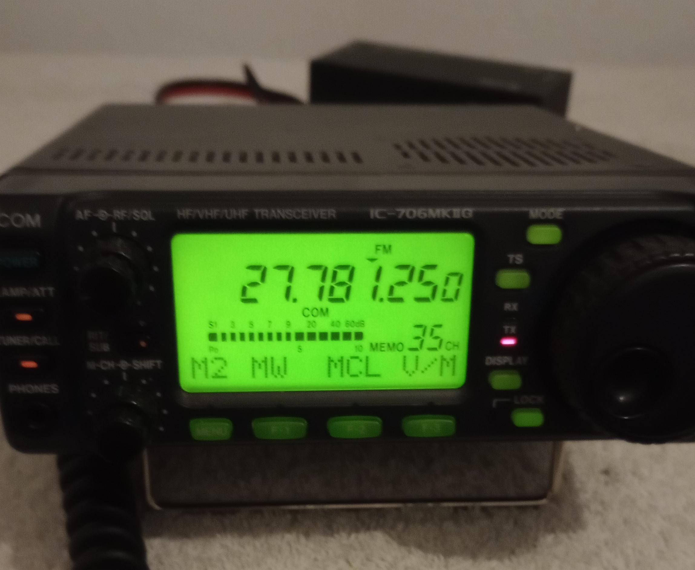 This radio has been wide-banded so will transmit on the 11 Meter Band.