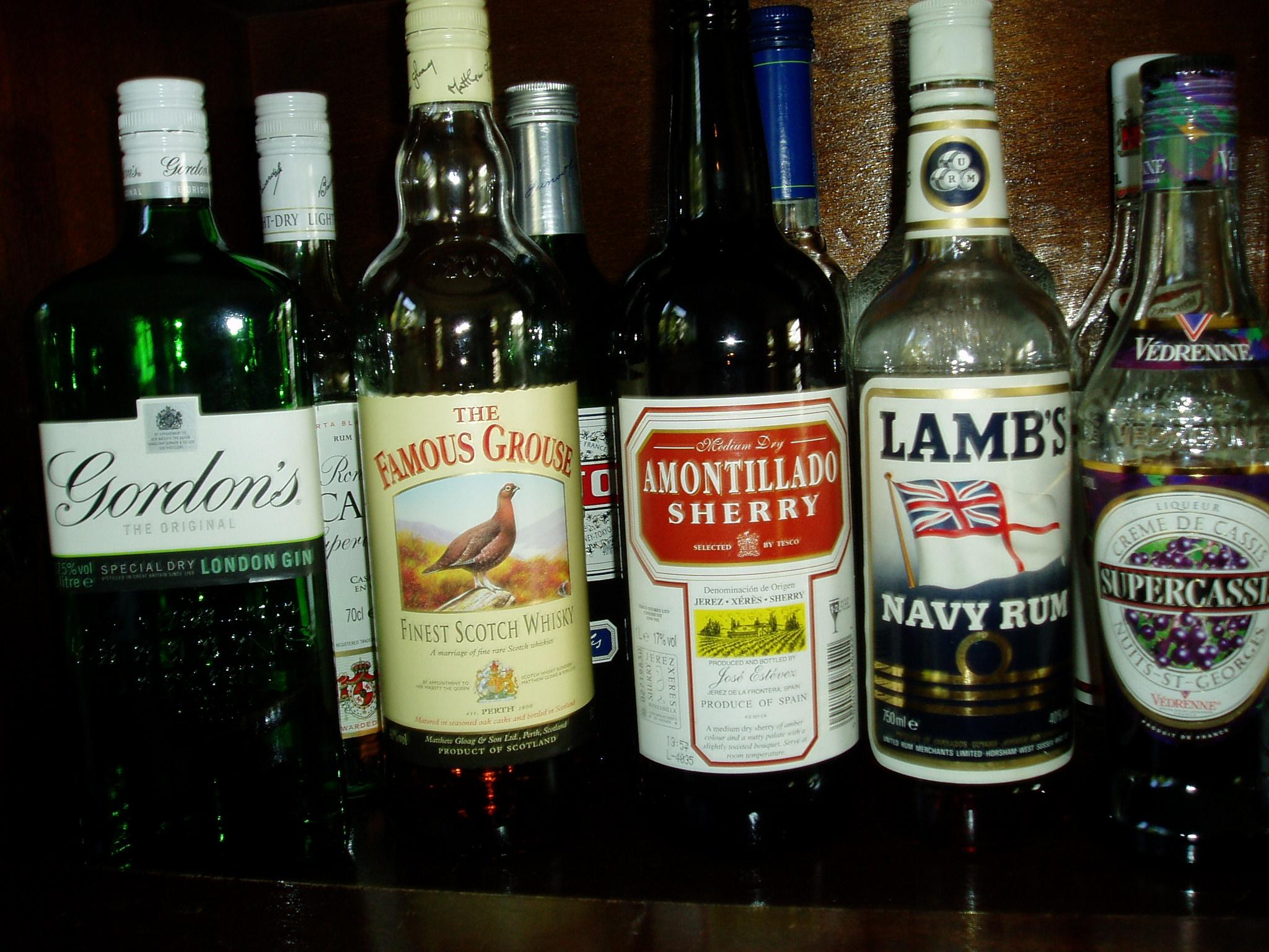 Bottles of Spirits