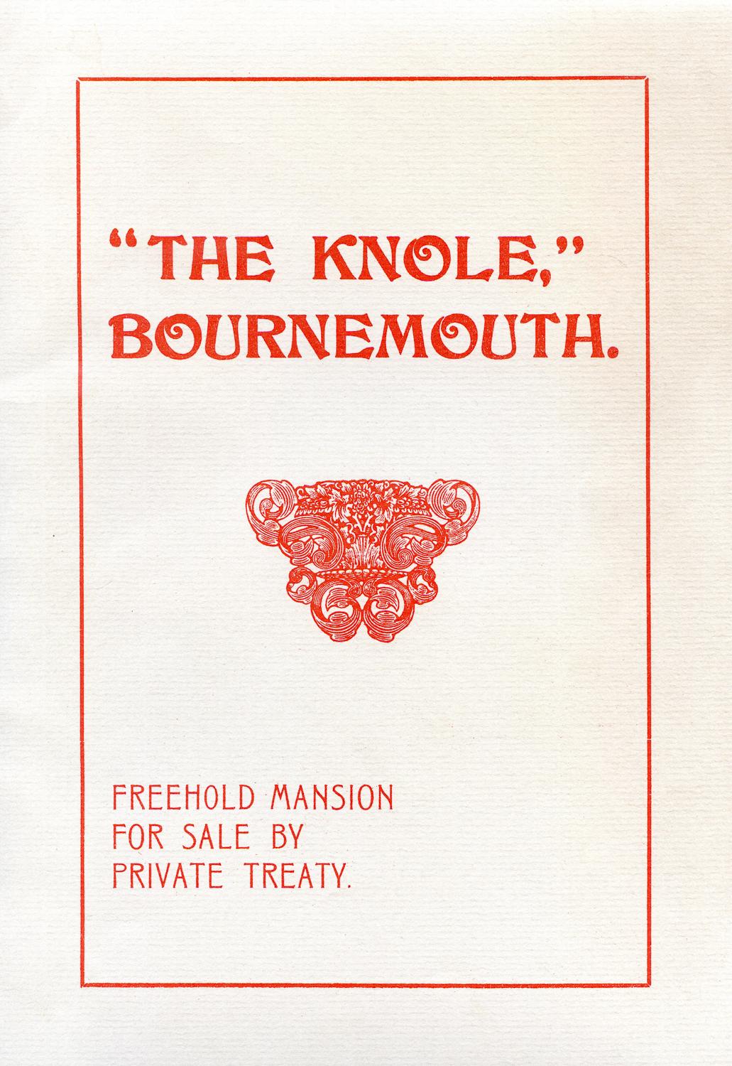 The Knole, Bournemouth - Historic sales catalogue