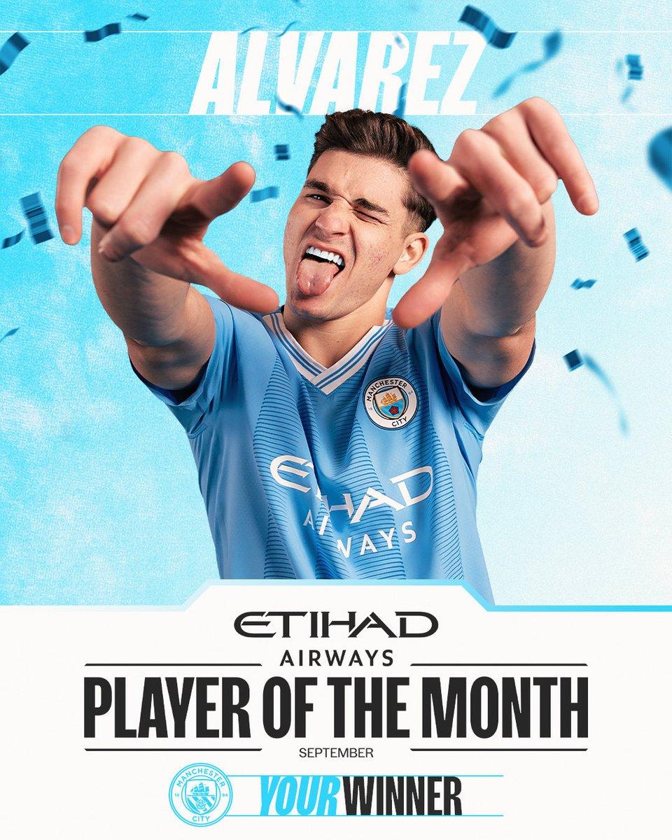 Julian Alvarez is your #ManCity POTM for September!