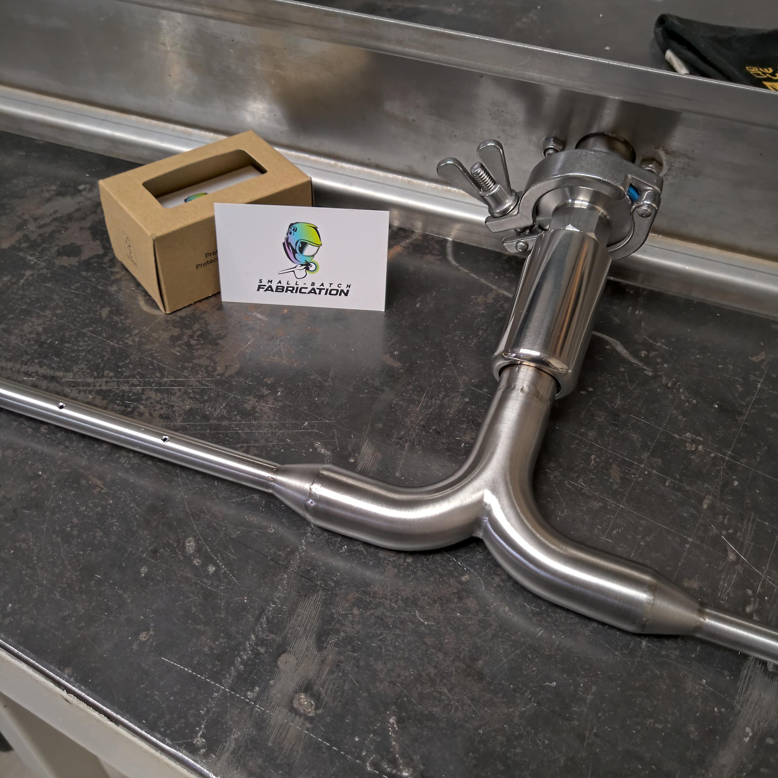 Small-Batch Fabrication Sparge Arm for Mash Tun Stainless Steel