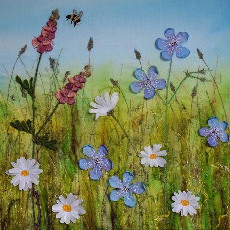 Wildflowers - Embroidered Textile Picture