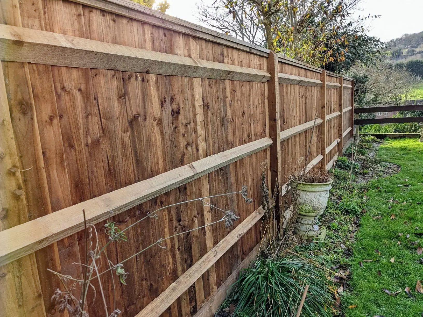 Closeboarding fence installed in Higham