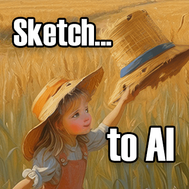 Sketch & Ai Scarecrow Scene