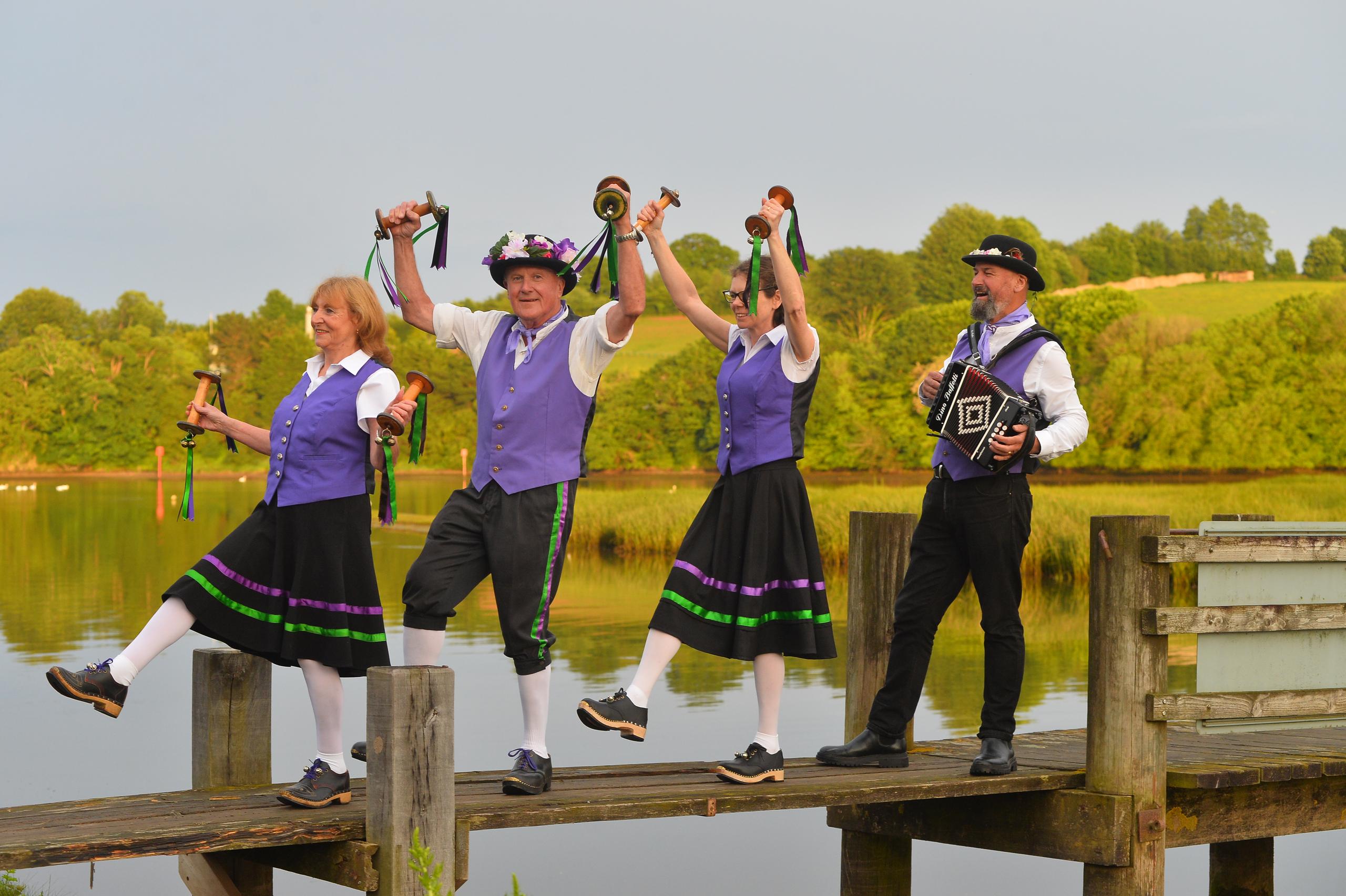 Dancing on the jetty at the Passage House Inn, Kingsteignton