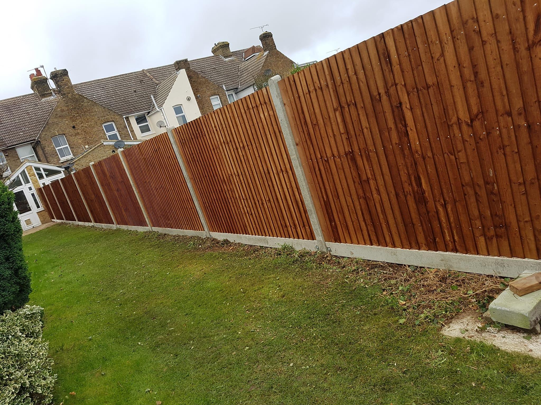 Concrete posts and gravelboards, fencing installed in Upchurch