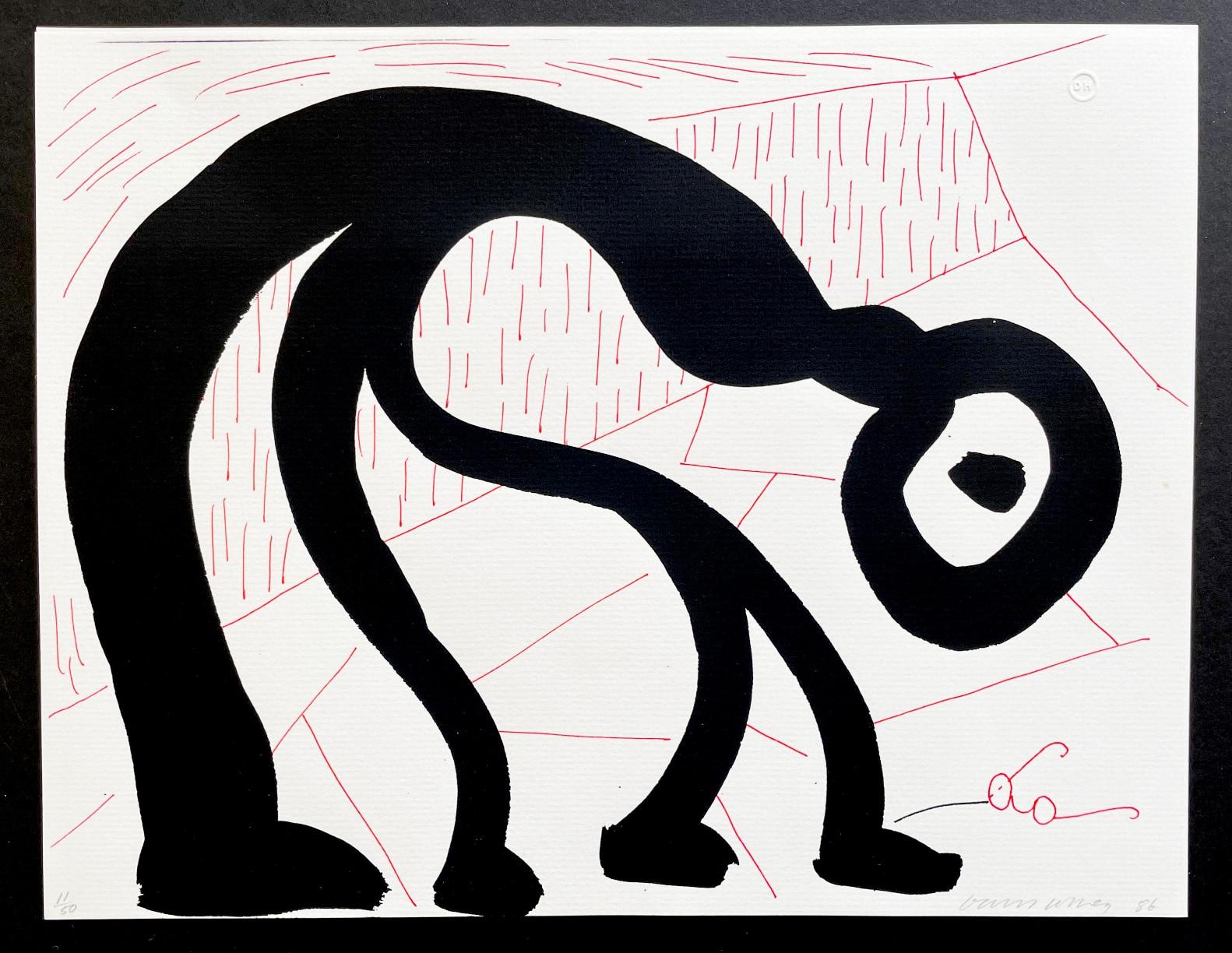David Hockney - Man Looking for his glasses, April 1986