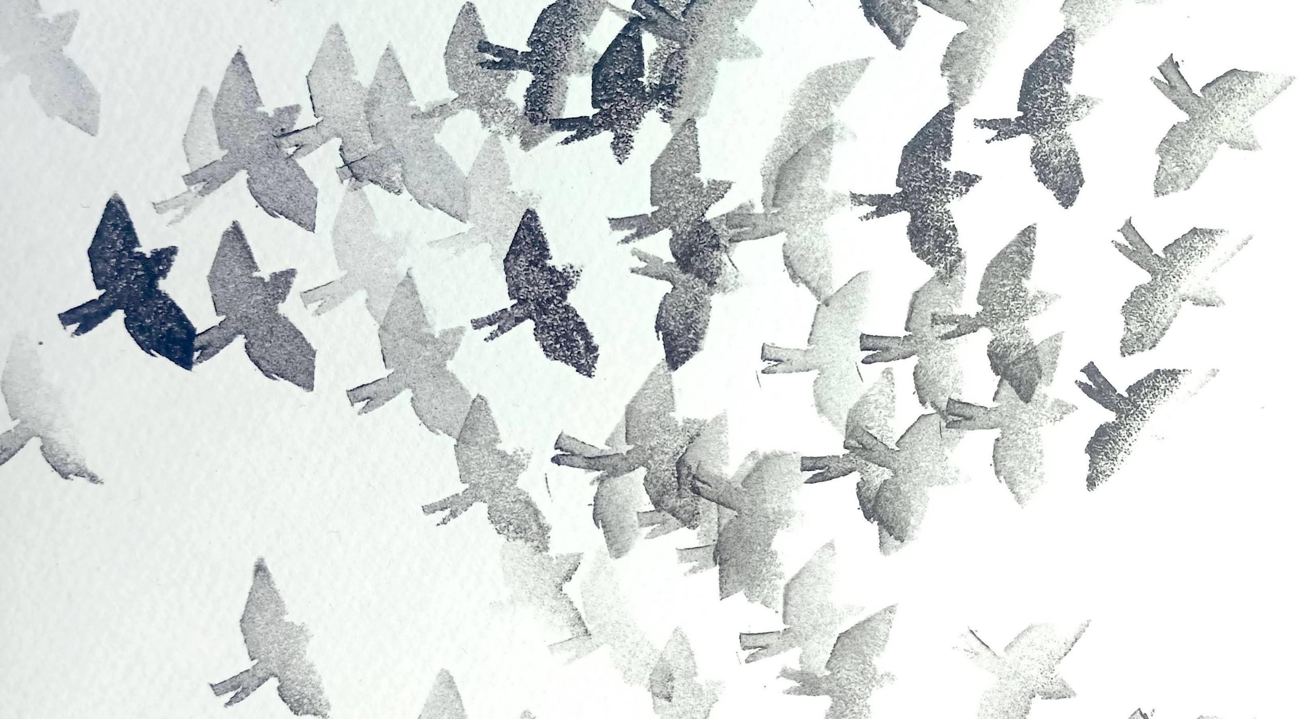 print of bird silhouettes