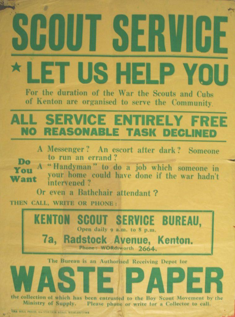 Scout services advert WWII