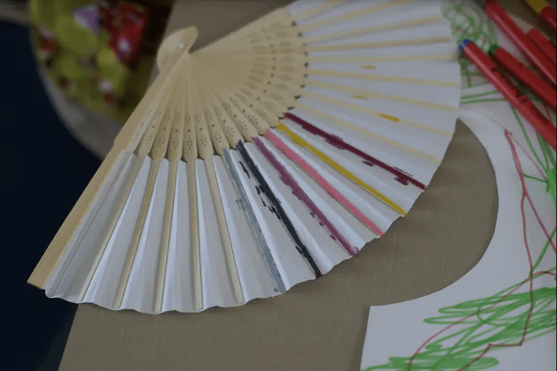 Decorating paper fans