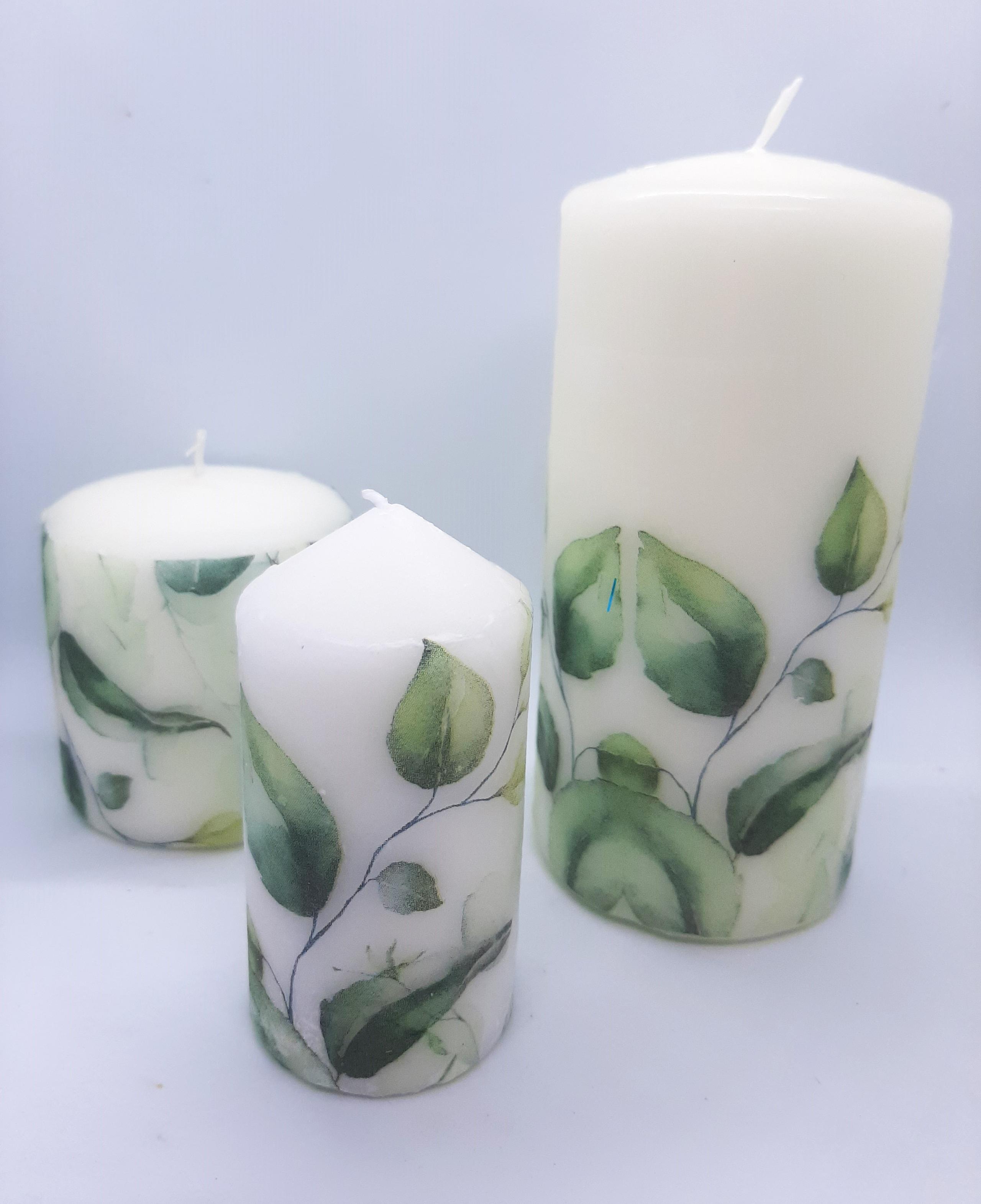 Set of 3 decorative candles