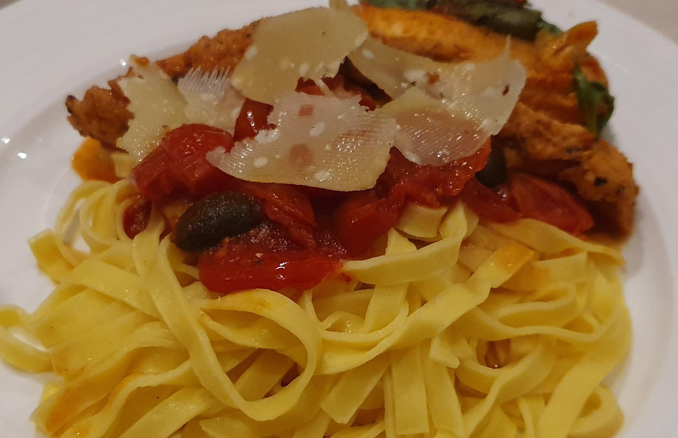 Tagliatelli with Seafood & Tomato