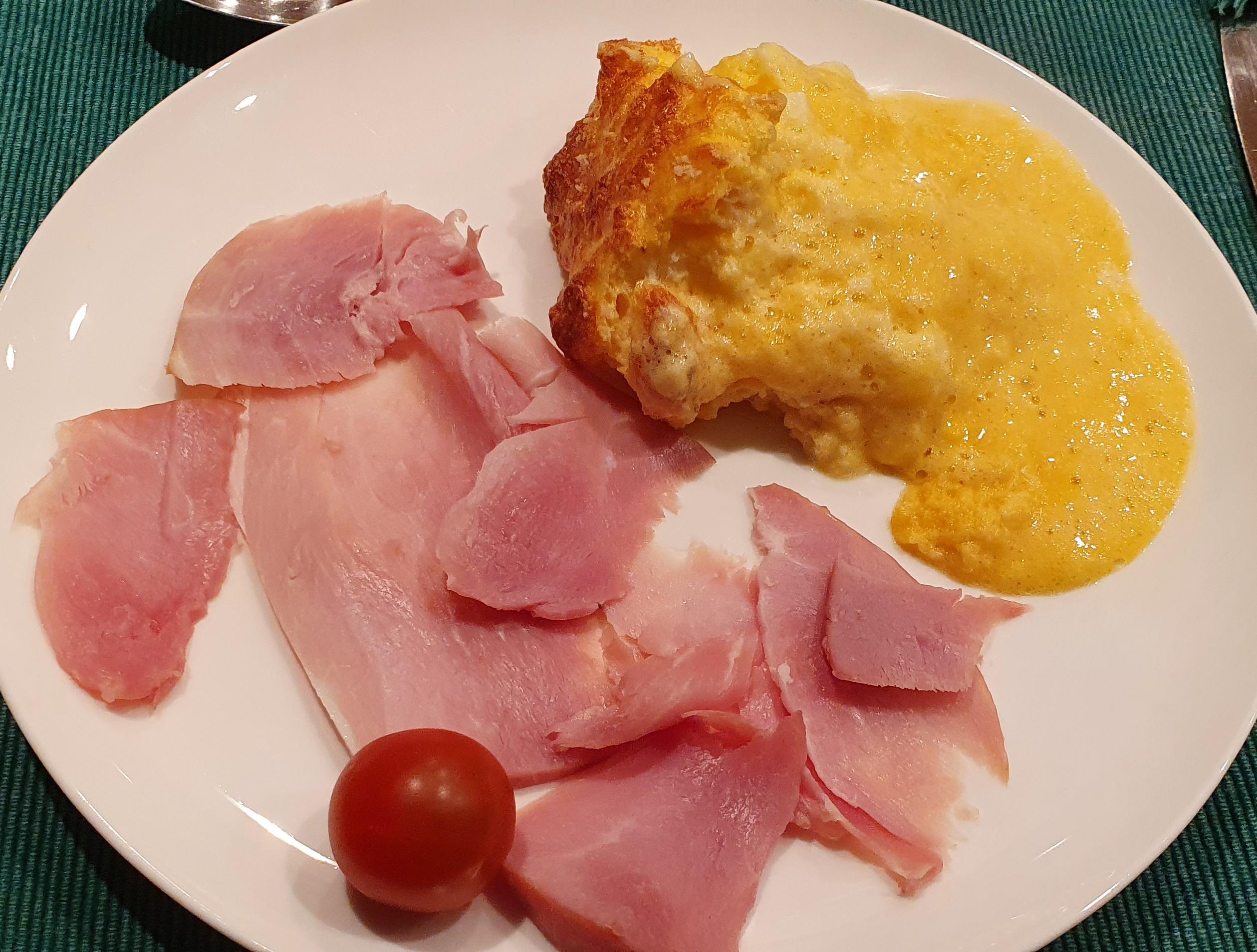 Egg Souffle & Sliced Ham