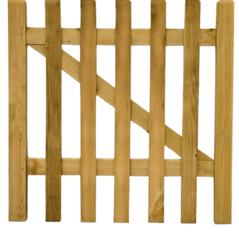Flat top picket gate