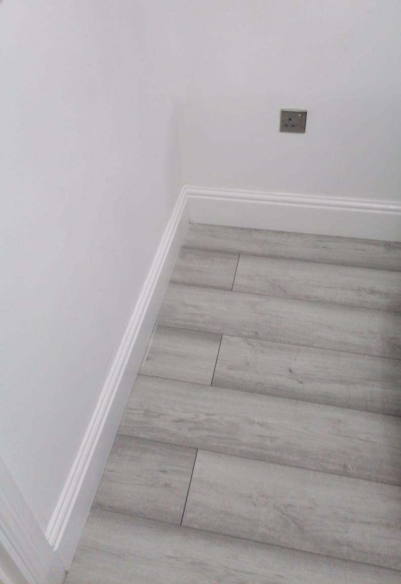 Full laminate flooring & new 7inch skirting boards to give a high quality original finish