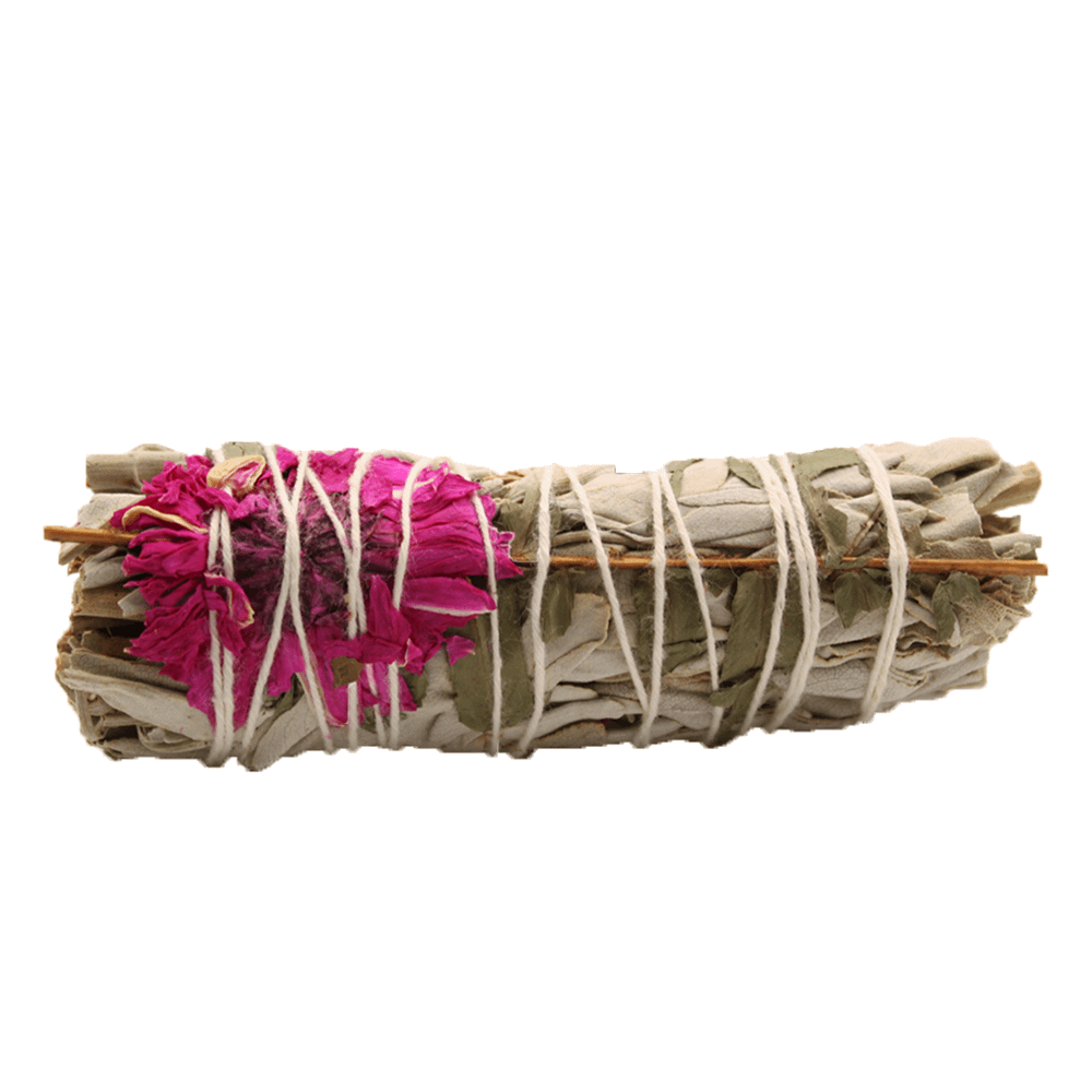 Smudge stick with Dahlia flowers - 10cm