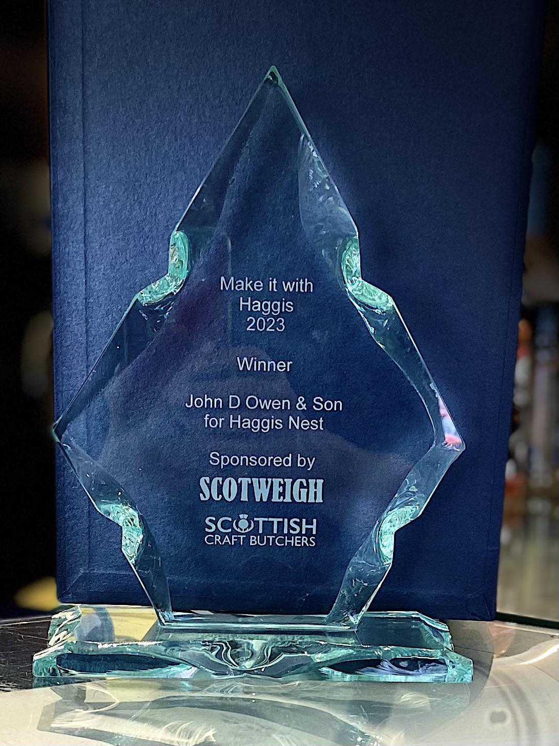 Awards won in 2018-19 by John D Owen butchers Newton Stewart include the Scottish Craft Butcher Beefburger Award and the Bacon & Bacon Produce Award