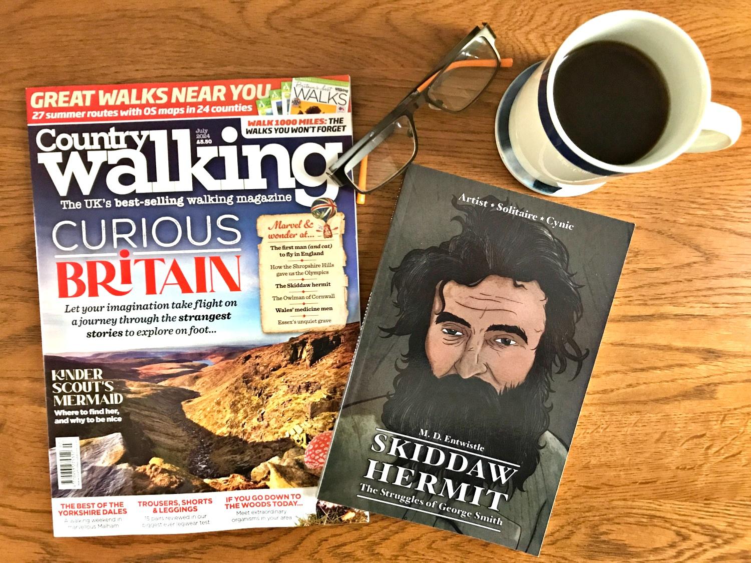 Country Walking Magazine with a copy of Skiddaw Hermit: The Struggles of George Smith