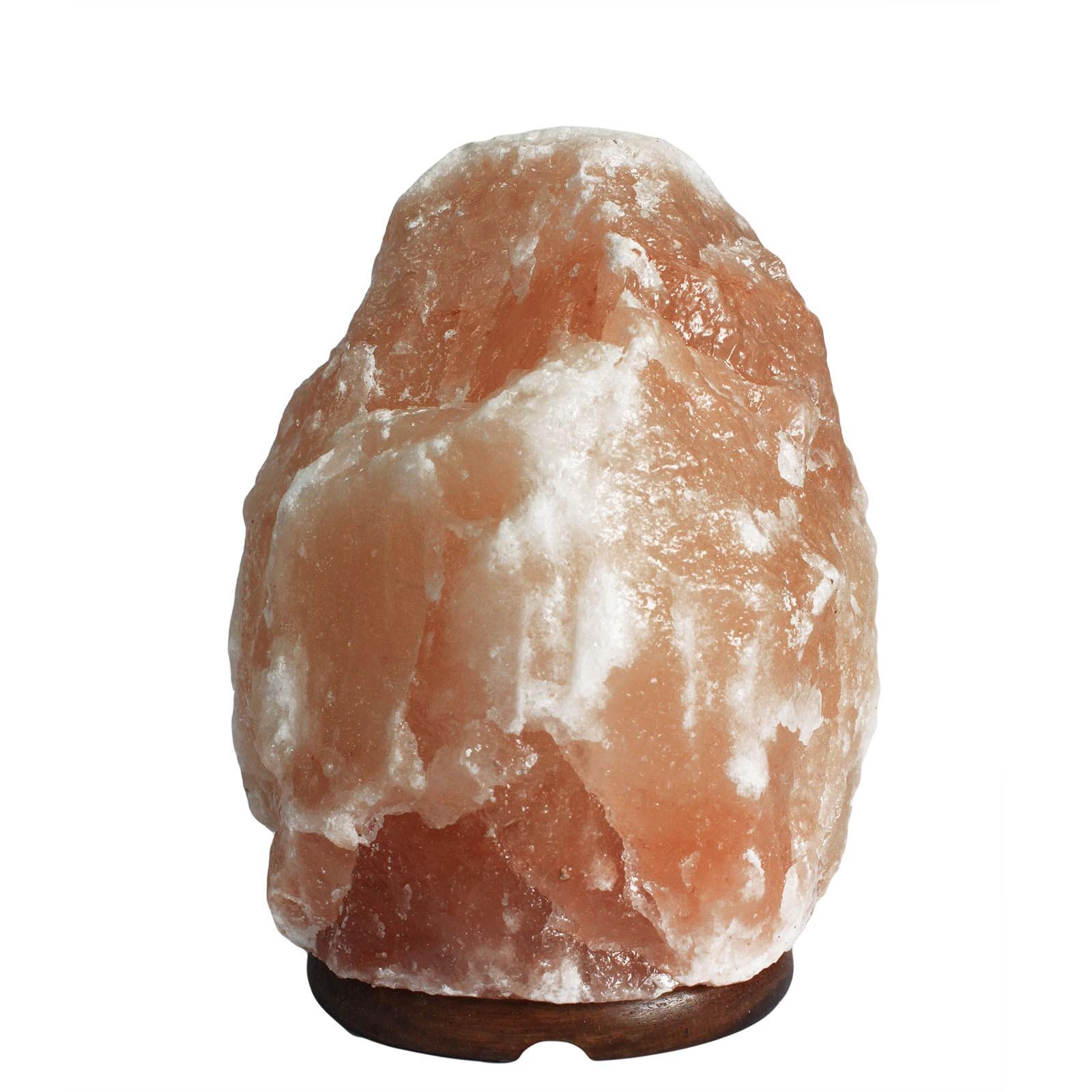 Quality Natural Salt Lamp with Wooden Base - 3 to 5 kg