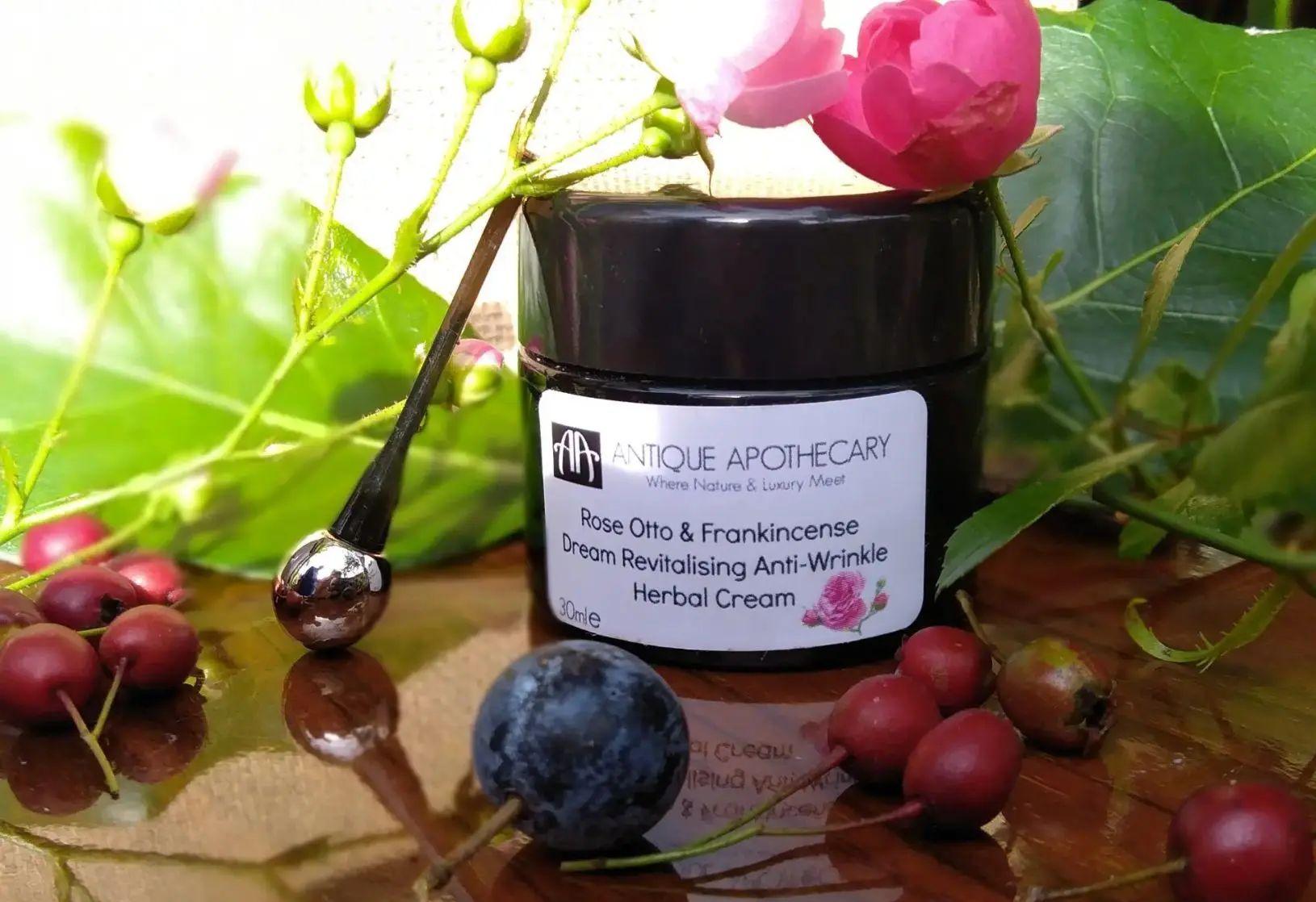 anti wrinkle cream with rose otto and frankincense