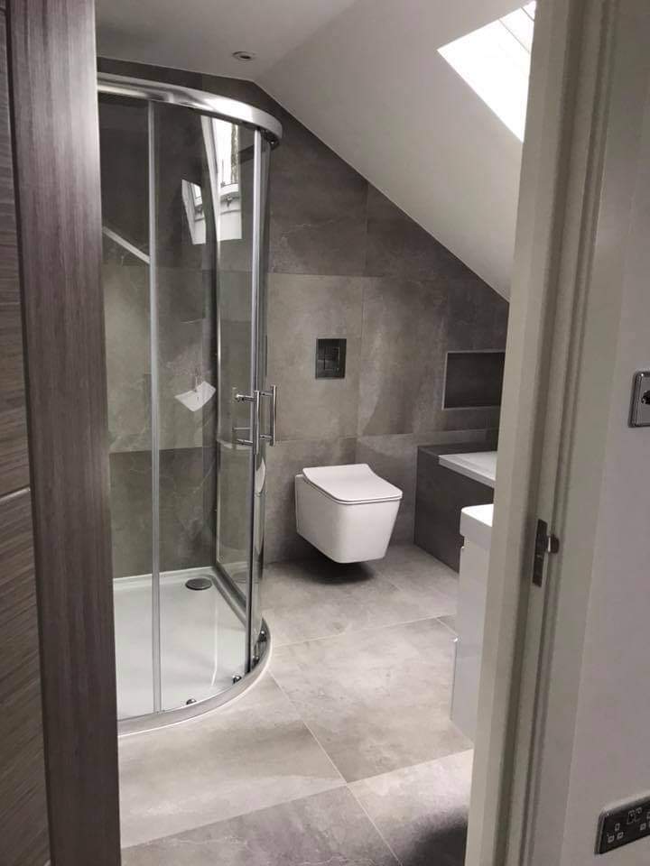 Beautiful loft conversion , bathroom with shower