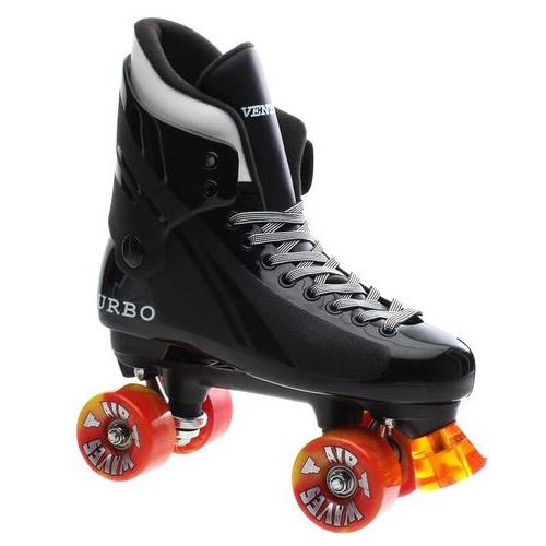 VENTRO PRO QUAD ROLLER SKATE Air Waves Red/Yellow Swirl Wheels