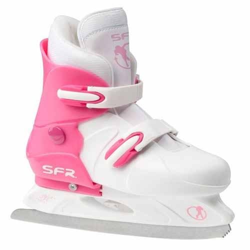 SFR Adjustable Ice Skates - White/Pink