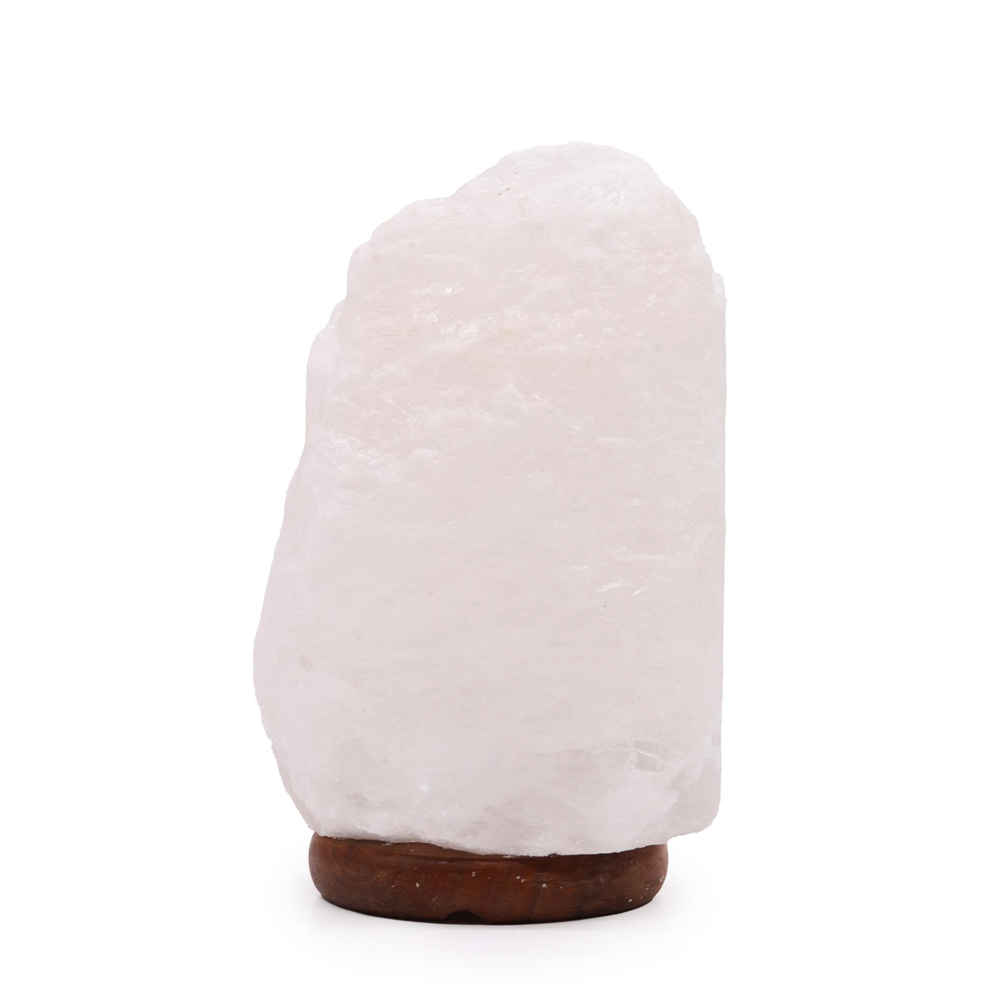 Crystal Rock Himalayan Salt Lamp with Wooden Base - 3 to 5 kg