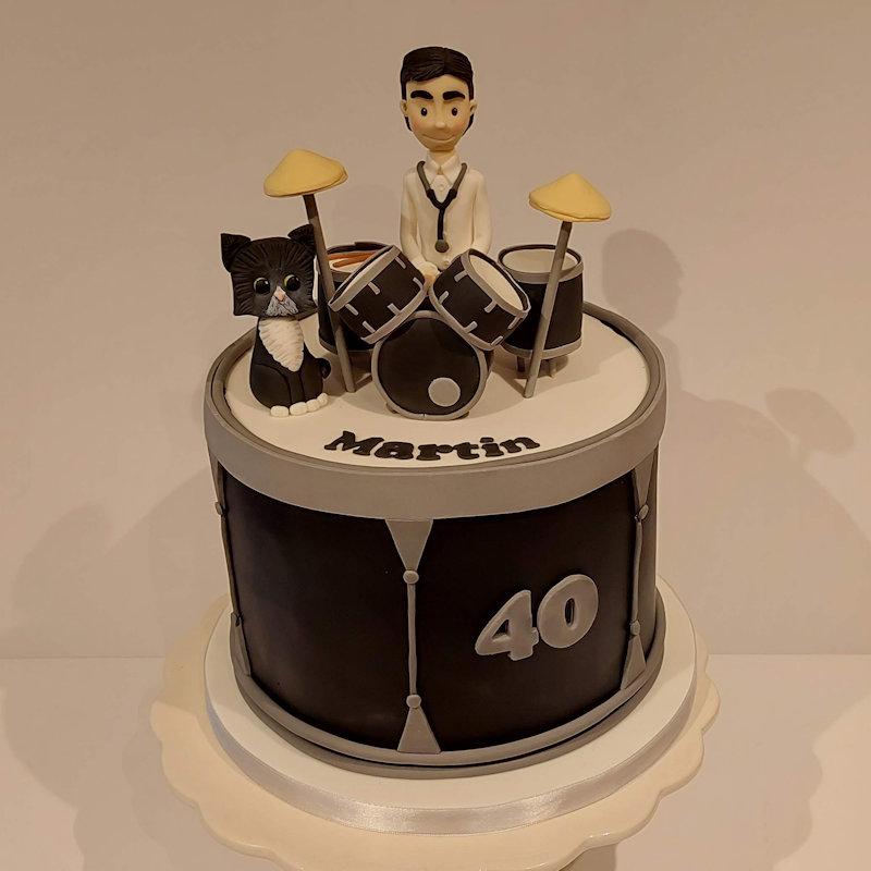 Drummer Birthday Cake
