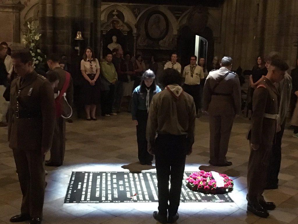 2016 Scout vigil at Westminster Abbey