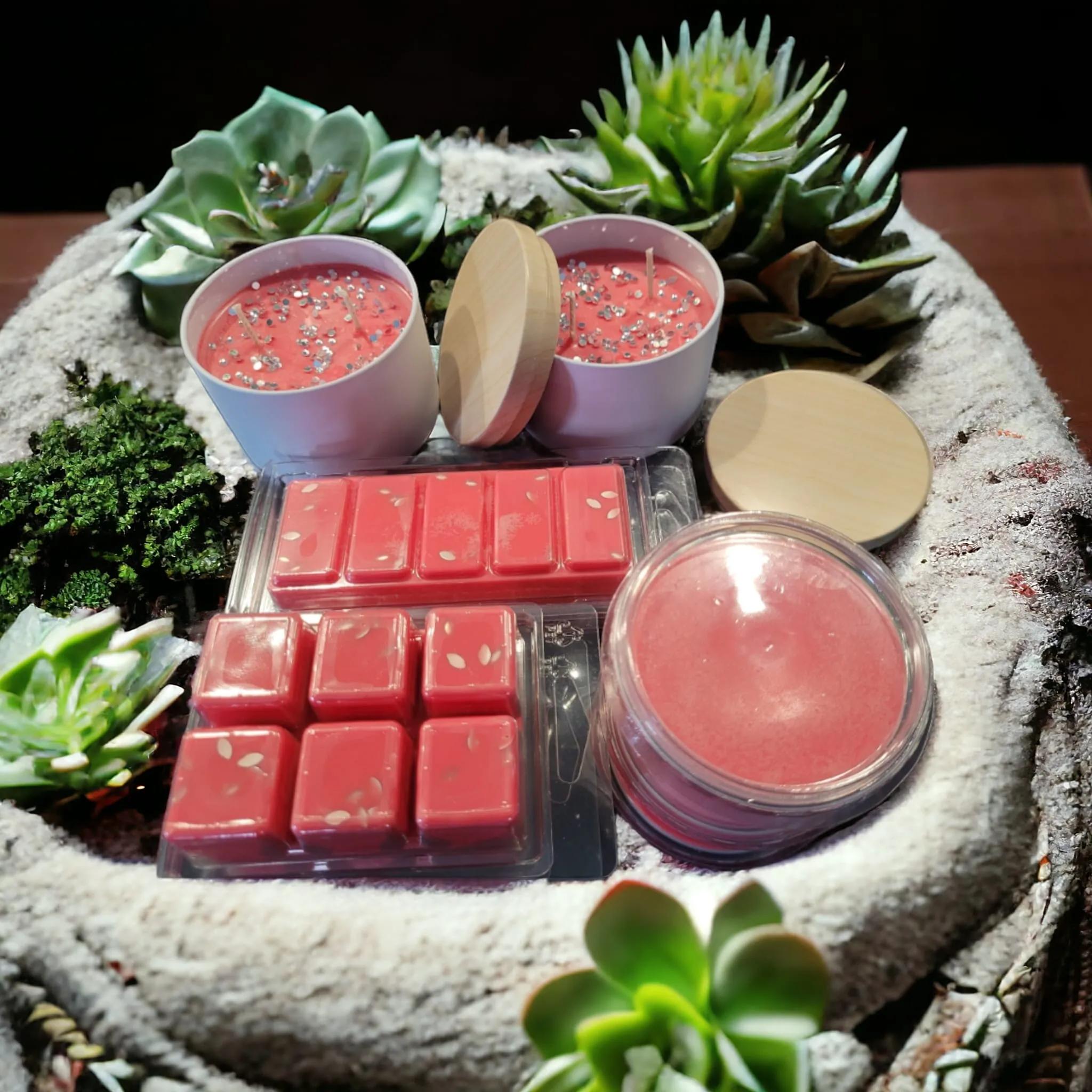 Snap blocks, pots and candle tins.