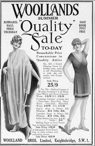 Bathing costume advert 1923 50png