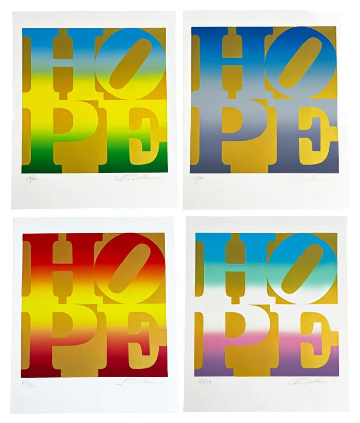 Robert Indiana - Four Seasons of Hope (Gold portfolio)