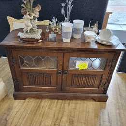 Vintage TV Unit Dark Wood