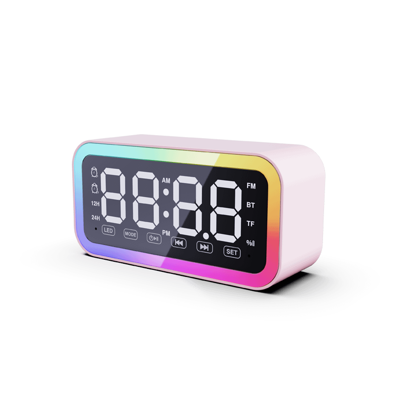 Spasm U-03 Wireless Speaker Clock, portable bluetooth speaker, rechargeable, TF card playback, atmos